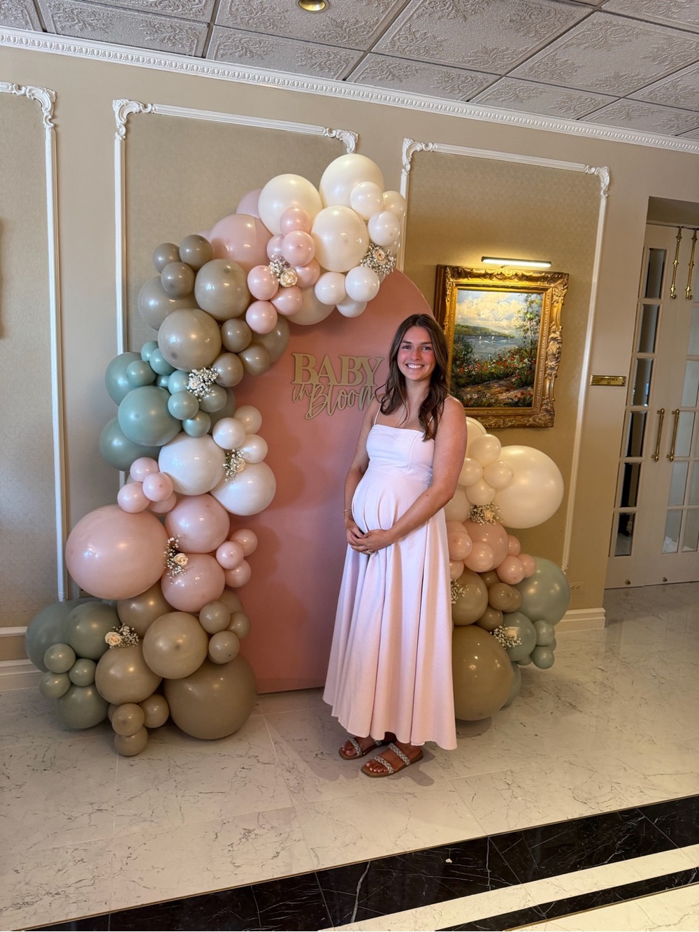 Pinkblush Blush Pink Strapless Maxi Maternity Dress